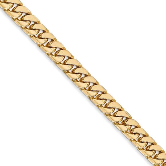 5mm, 14k Yellow Gold, Solid Miami Cuban (Curb) Chain Necklace, 22 Inch - Picture 1 of 7